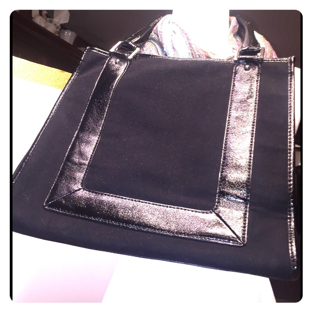 Banana Republic’s PVC Leather Trim Polyester Tote